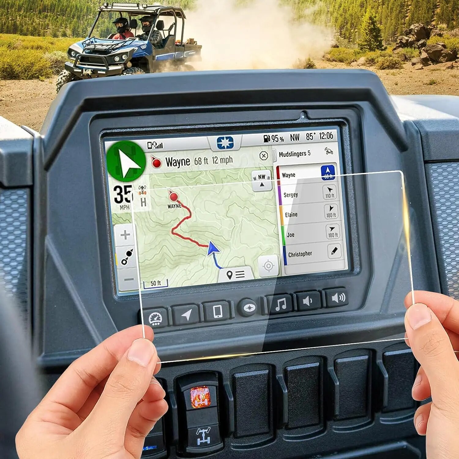 

ДЛЯ Polaris RZR PRO XP/R Turbo Sportsman Ranger General 2019-2024 GPS-навигация 2 шт. защитная пленка для сенсорного экрана из ПЭТ