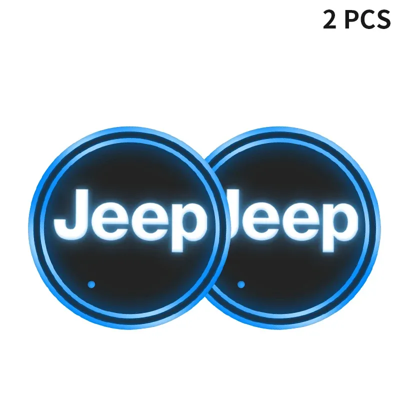 

1/2 шт. автомобильная светящаяся подкладка для чашки воды для Jeep Grand Cherokee Wrangler JK Gladiator Compass Renegade Patriot Liberty Comm аксессуары
