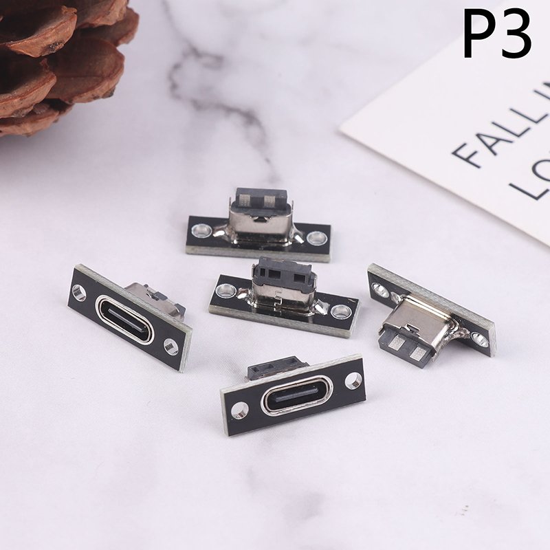 

5 шт. Новый USB 3.1 Тип C разъем с винтовой фиксирующей пластиной Тип C USB разъем 3.1 Тип C 2 контакта 4 контакта гнездовой разъем зарядный порт