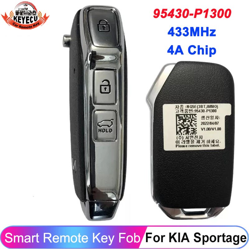 

Оригинальная печатная плата KEYECU, арт.: 95430-P1300, 3 кнопки для KIA Sportage V NQ5, флип-пульт дистанционного управления, PCF7939M, 4A, чип, 433 МГц, автомобильный брелок