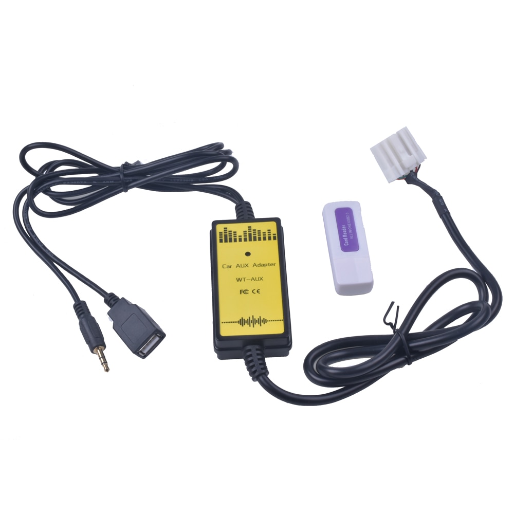 

Автомобильный USB-адаптер, аудиоинтерфейс MP3, SD AUX, USB-кабель для передачи данных, подключение виртуального замены компакт-дисков для Mazda 3 6 Miata RX8 CX7