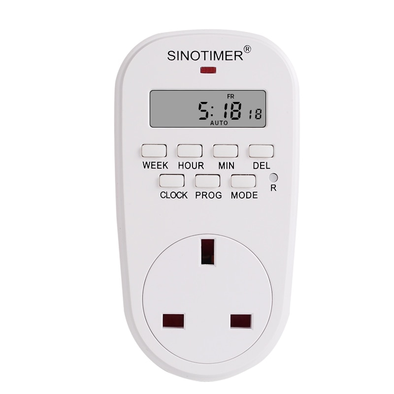 

SINOTIMER TM518-UK 7-дневный программируемый таймер розетки