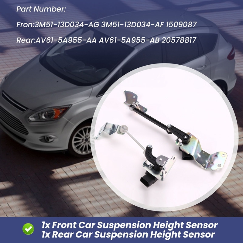 

2шт Передний и задний датчик высоты кузова в сборе для Ford Focus III 2003-2018 Датчик фар 3M5113D034AF AV61-5A955-AB 1509087