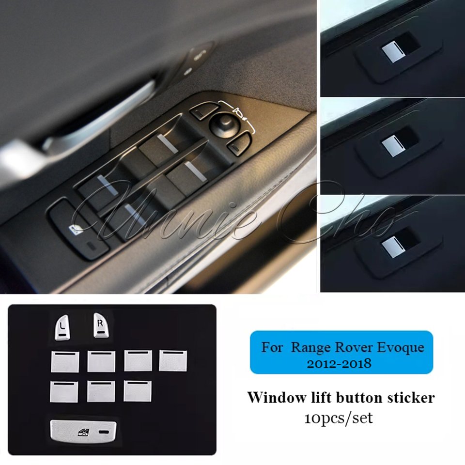 

Внутренняя накладка на кнопки для Range Rover Evoque L538, аксессуары для тюнинга от 2012 до 2019, хромированная наклейка на кнопки для управления местностью