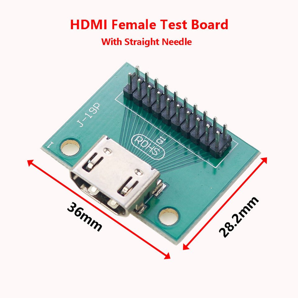 

HDMI-совместимая DP Mini 20-контактная печатная плата типа A, 19-контактная позолоченная плата, соединительные провода, уплотнения, разъем HDMI, тестовая плата гнездового сиденья