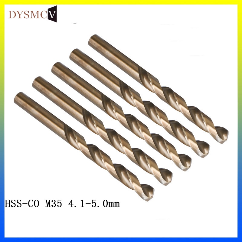 

Спиральные сверла из нержавеющей стали DYSMCV 10 шт. 4.1-5.0 мм