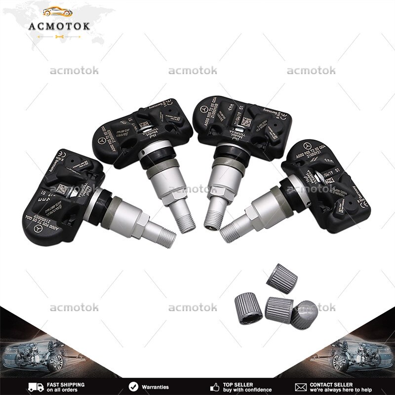 

Датчик давления в шинах TPMS A0009057205, 4 шт., для Mercedes Benz A220 AMG GT GT53 GT63 CLS450 CLS53 E300 E400 G550 GLE350 433 МГц