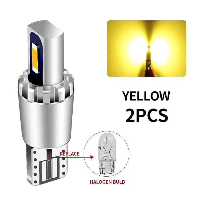 

2x W5W T10 LED CANBUS No Error 5W5 12V 5W 750Lm Супер яркий салон автомобиля Боковой фонарь 194 1860 SMD Автоматическая лампа Белый Янтарный ледяной синий