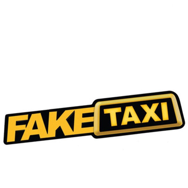 

Забавная наклейка FAKE TAXI для автомобиля, наклейка FakeTaxi, эмблема, самоклеящаяся виниловая универсальная для BMW Ford Toyota VW Honda Kia Opel Kia