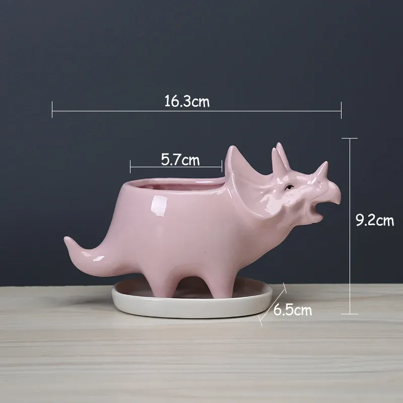 

Керамический плантатор трицератопса Homelike Decor