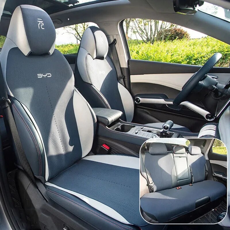 

Чехол для автомобильного сиденья, полный комплект, замша для BYD Yuan PLUS ATTO 3, подушка для сиденья, противоскользящая и дышащая защита на заказ