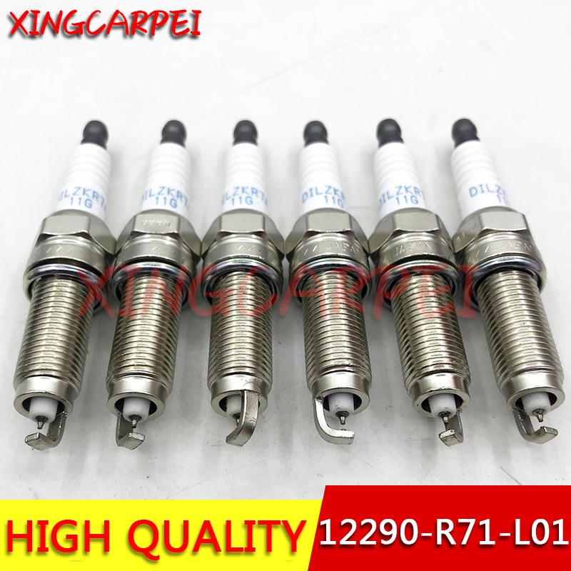 

6 шт. 12290-R71-L01 DILZKR7A11G двойная иридиевая Свеча зажигания 92924 для Honda Accord Odyssey Pilot 3.5L для Acura TL 3.5L 12290R71L01