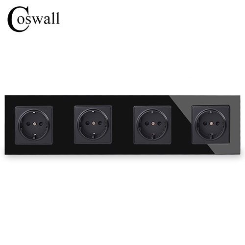 

COSWALL 4-клавишная розетка с заземлением