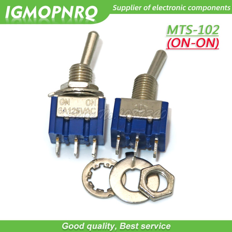 

50 шт. MTS-102 MTS-103 MTS-202 6A 125 В мини 3/6PIN ВКЛ./вкл.-ВКЛ.-ВКЛ. Переключатели для переключения света двигатели IGMOPNRQ