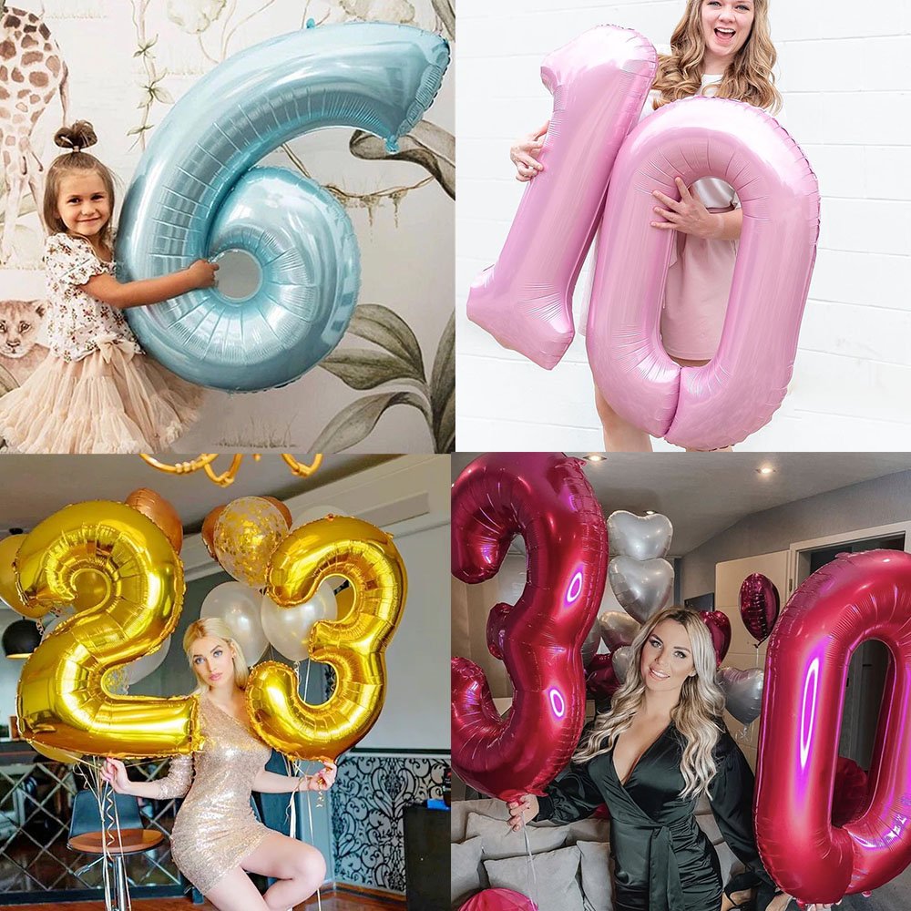 

Фольгированные шары Disney 32 дюйма золотисто-сине-красные с цифрами 1-9