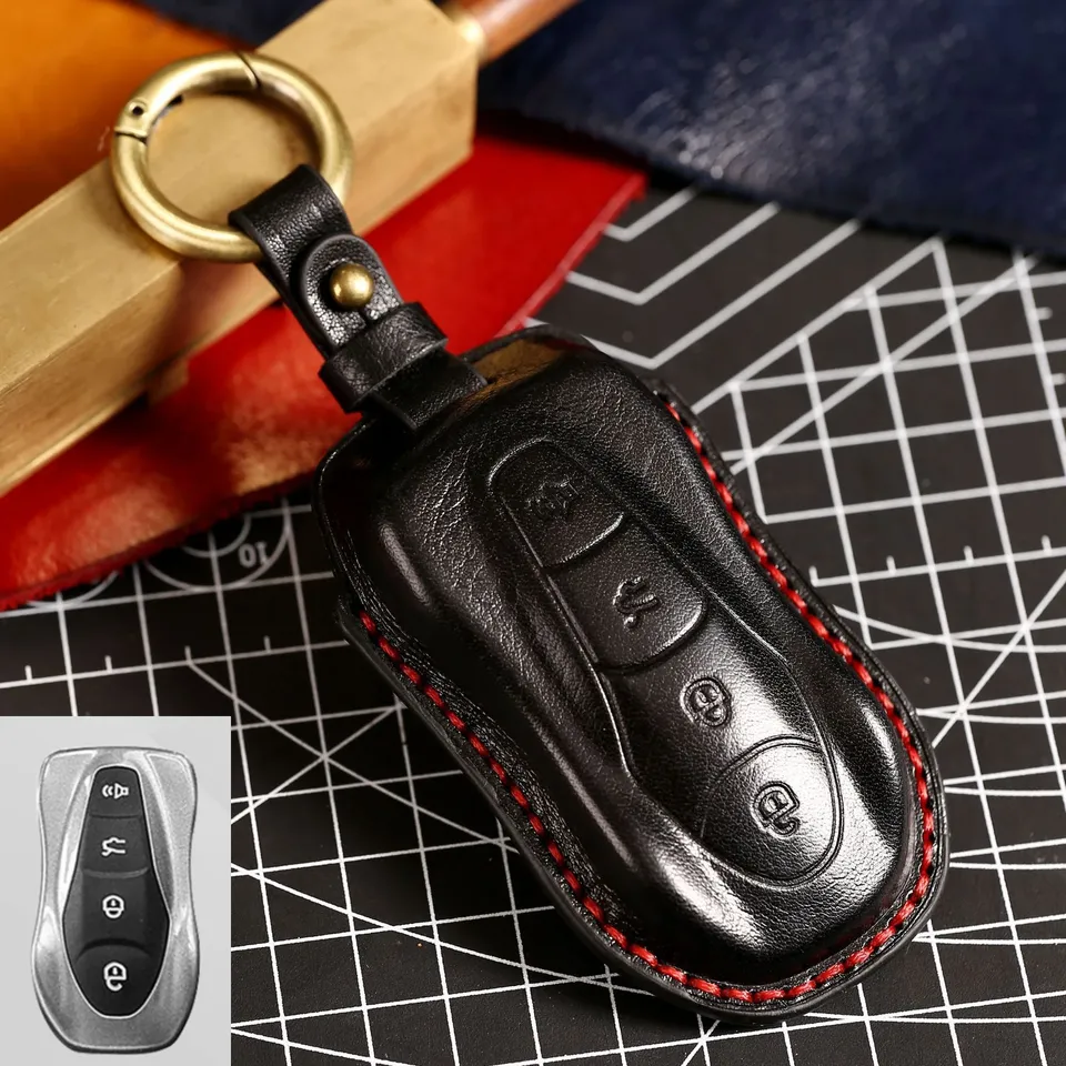 

Кожаный чехол для дистанционного ключа автомобиля для Geely Azkarra Tugella FY11 2019 2020 Atlas Pro New Emgrand GS X6 SUV EC7 Стайлинг
