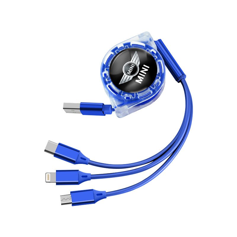 

Зарядный кабель 3 в 1 Micro USB Тип C, мульти зарядное устройство для Mini Cooper One JCW F54 F55 F56 F57 F60 R50 R52 R53 R55 R56 R57 R58