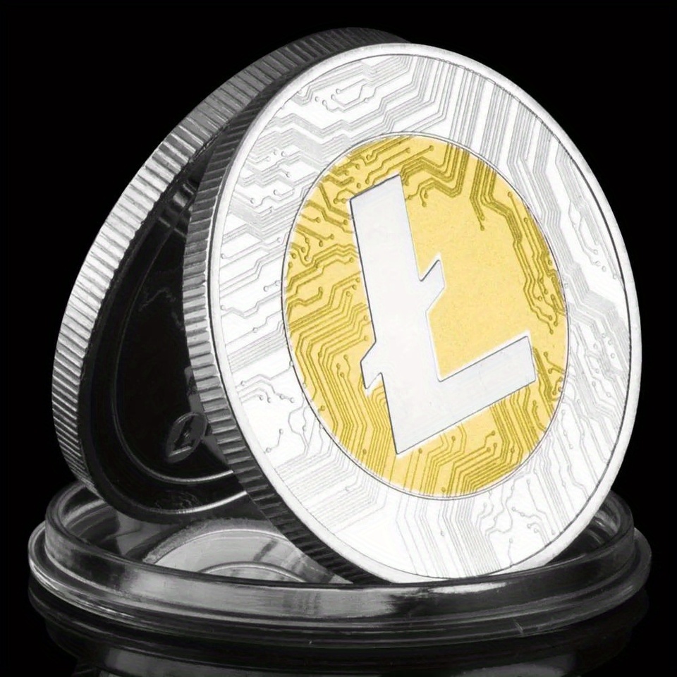 

Коллекционная монета Litecoin серебристого цвета