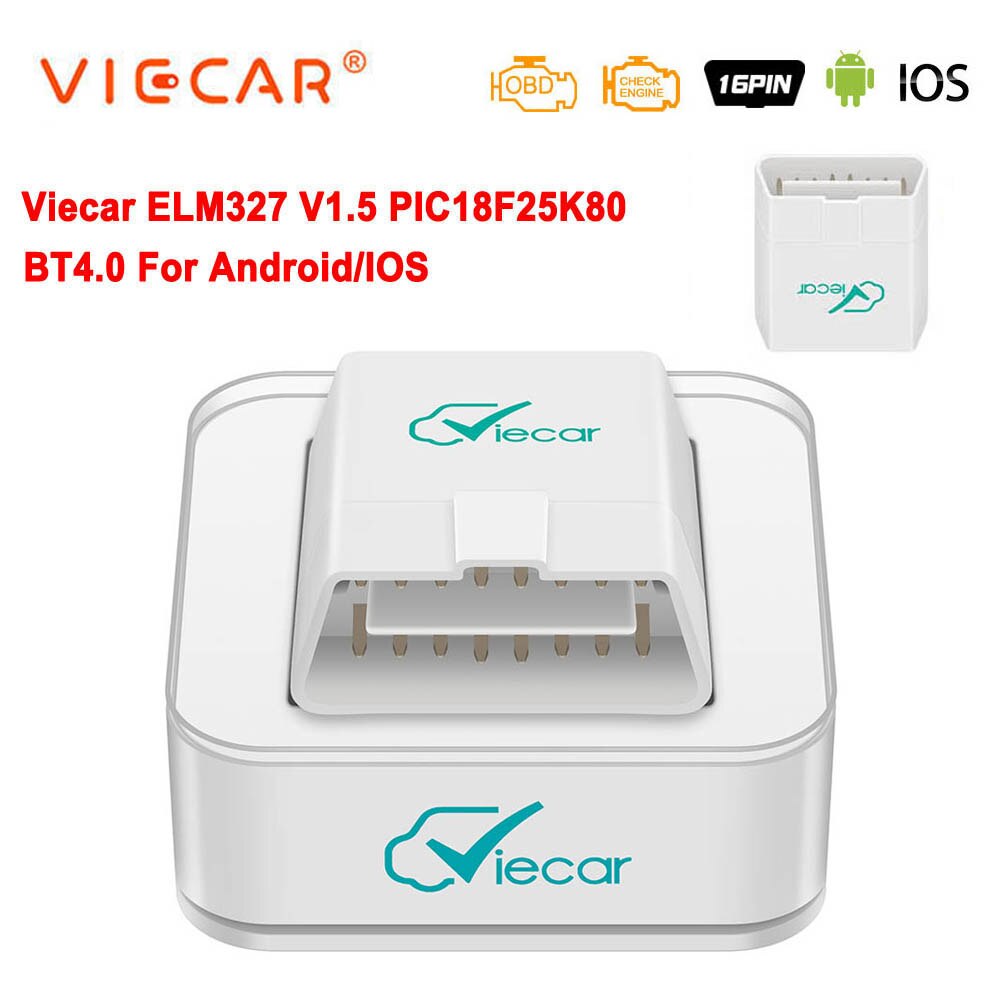

Viecar ELM327 V1.5 Bluetooth 4.0 OBD2 Диагностический Сканер Автоматический Считыватель Кодов Для Android/iOS Инструмент Пров...