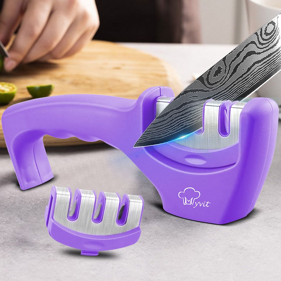 

Профессиональная 3-ступенчатая Точилка Для Кухонных Ножей Керамика Профессиональный Точильный Камень Шеф-повара Для Лезвий И ...
