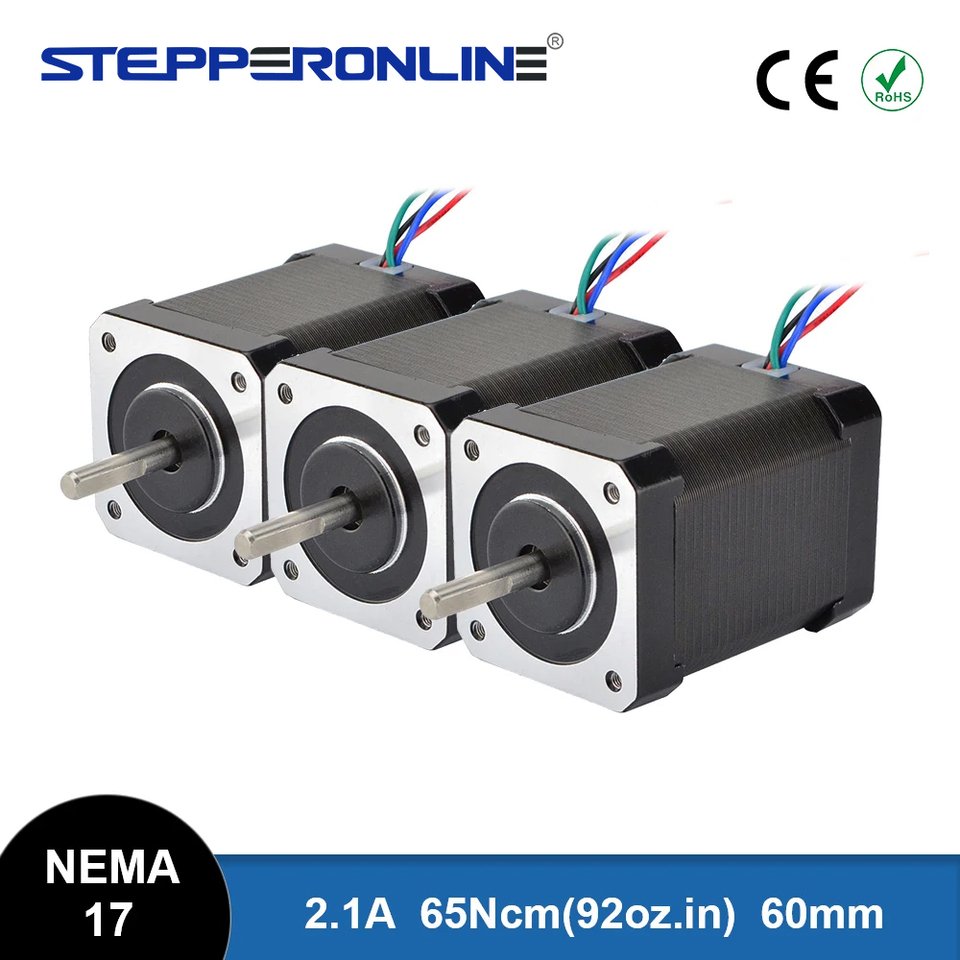 

Шаговый электродвигатель Nema 17, 65 нм, 2,1 А, 60 мм
