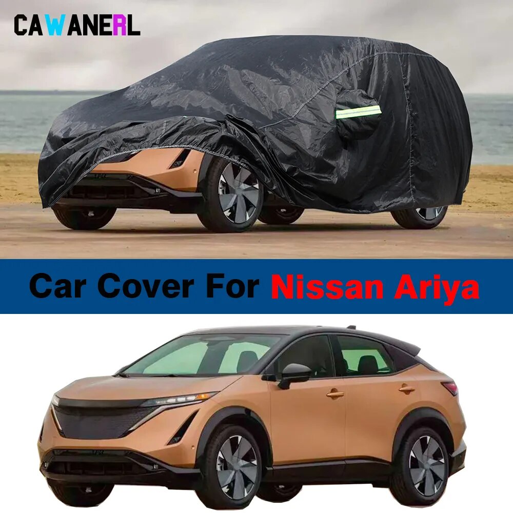 

Водонепроницаемый черный автомобильный чехол для Nissan Ariya 2022-2024 внедорожник открытый анти-УФ солнце снег дождь ветрозащитный чехол пылезащитный