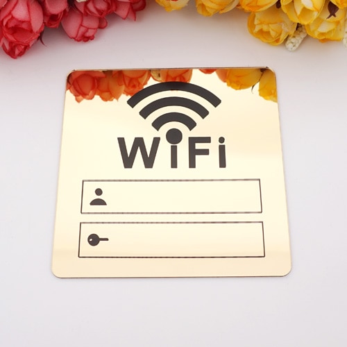 

WIFI/NO SMOKING/Туалетный знак 3D акриловый зеркальный наклейка