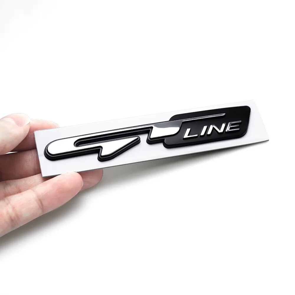 

3D дизайн автомобиля GT line, брызговик, задний багажник, кузов, эмблема, наклейка для Peugeot Для Kia K9 Forte Ceed Cerato RIO K3 K5, аксессуары