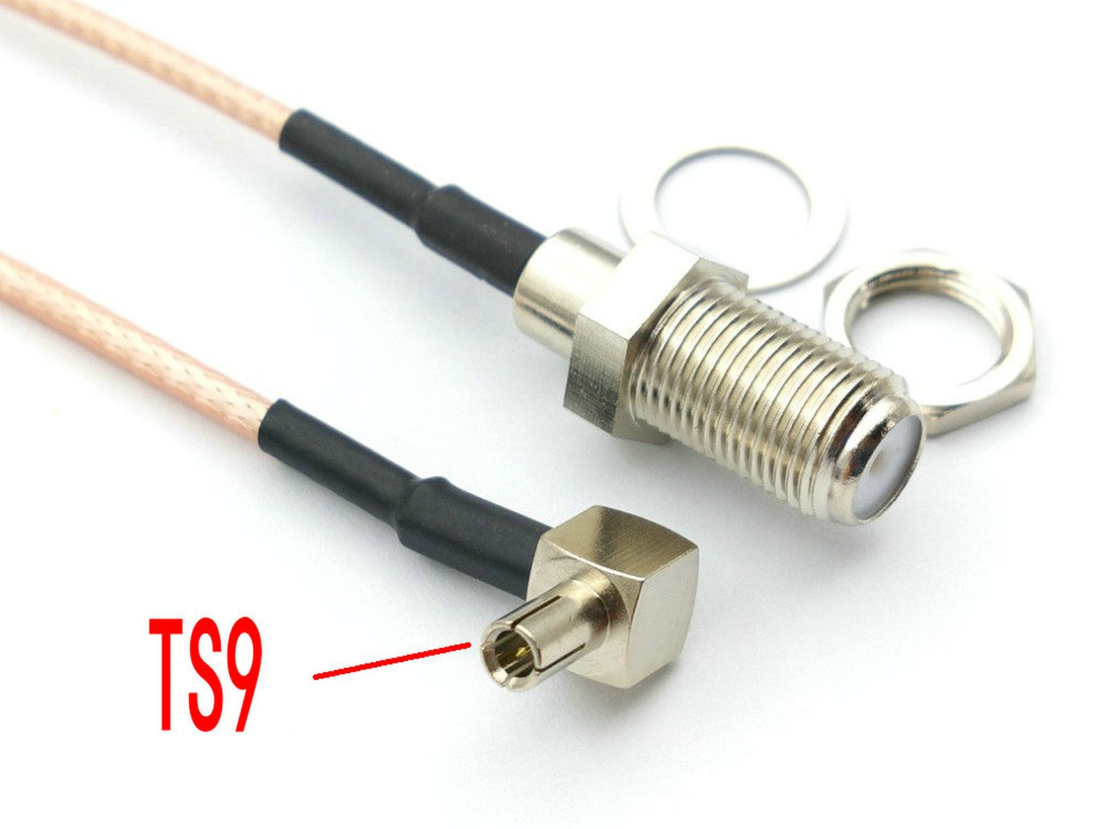

Кабель TS9 Male Right Angle TO F Type Female Jack RG316 100 шт.