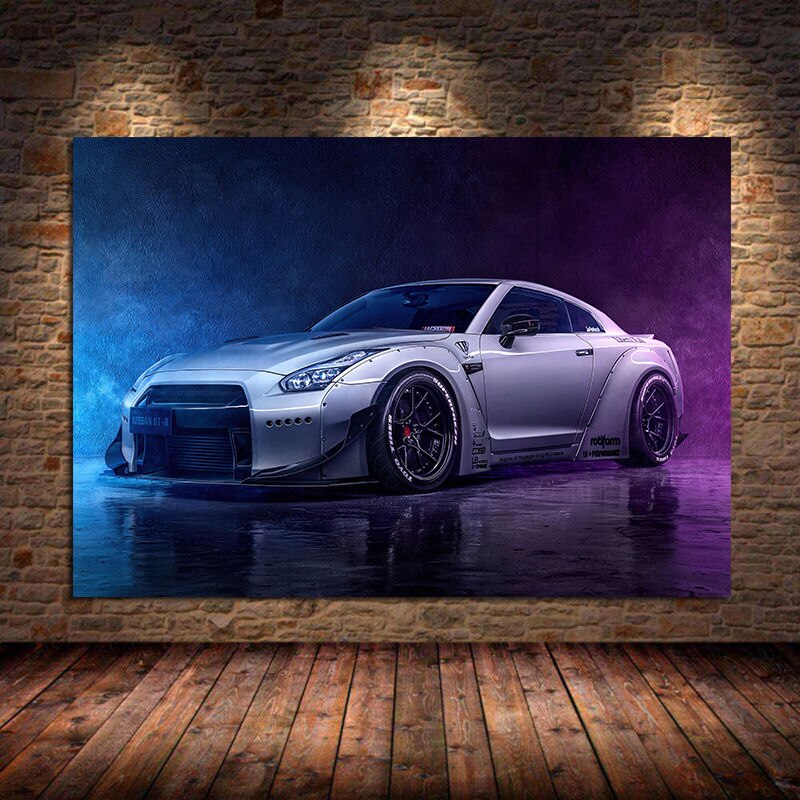 

Настенная печать "Серый GTR Суперкар"
