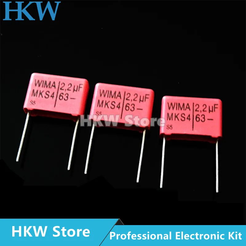

WIMA MKS4 2.2 мкФ 63В красный пленочный конденсатор 2 шт