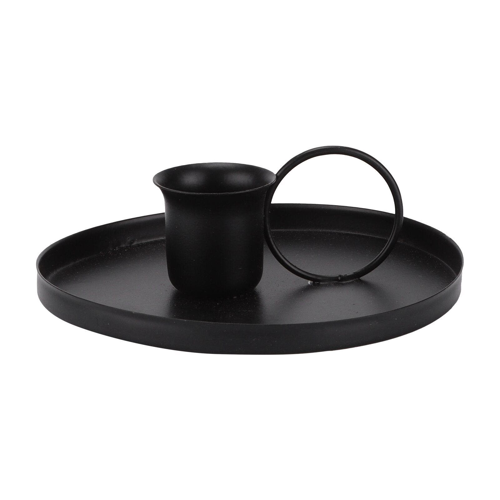 

Металлический конусный подсвечник с ручкой