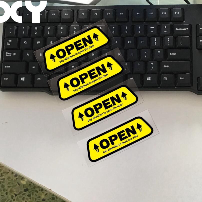 

XY 4 шт./компл. Светоотражающая наклейка для открывания двери Предупреждение наклейка для стайлинга автомобиля Автомобильный Декор