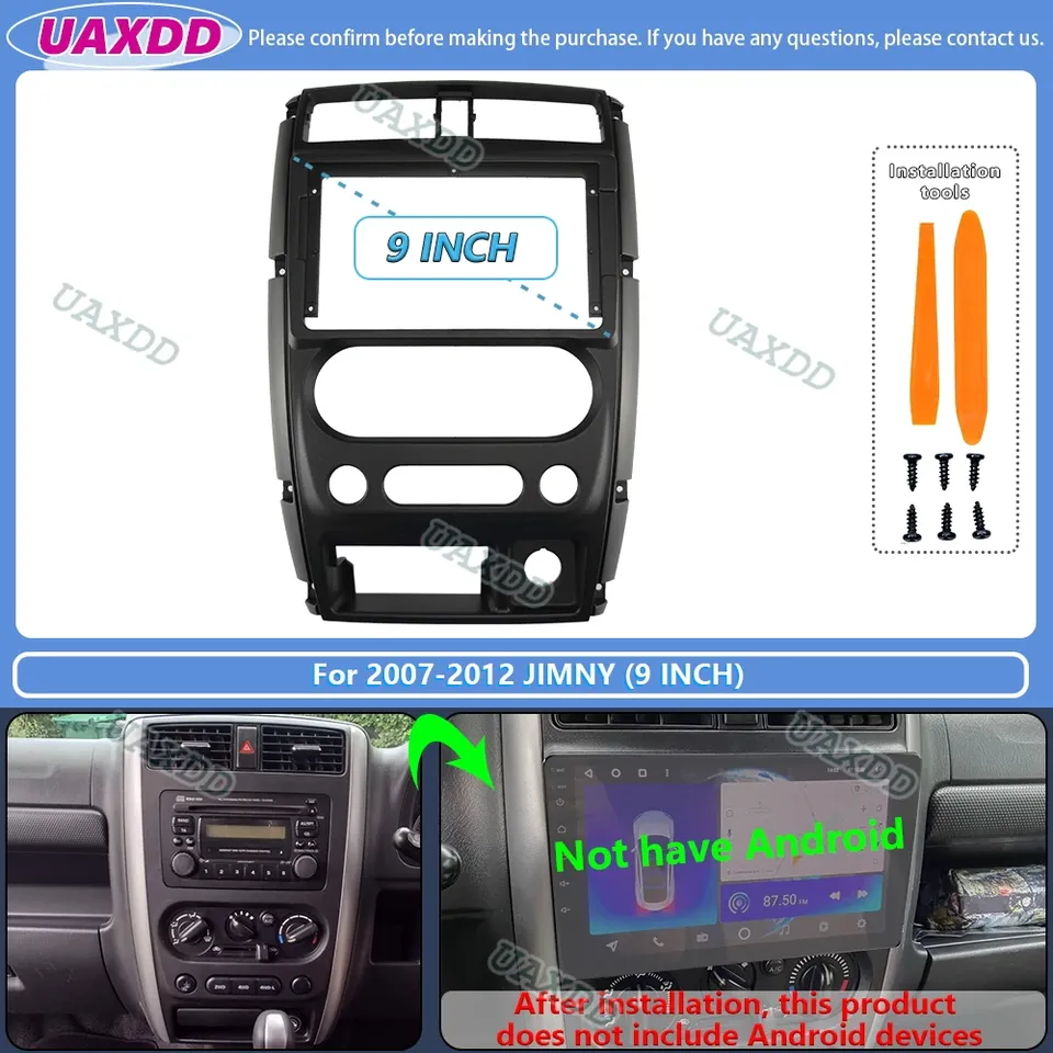 

Для 2007-2012 Suzuki jimny 9-дюймовый радиоприемник android стерео рамка панель лицевая панель приборная панель аудиоплеер экран кабель навигационный жгут
