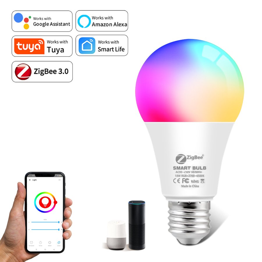 

Globvat Zigbee умная светодиодная лампа E27 RGB+белый 12/15/18Вт
