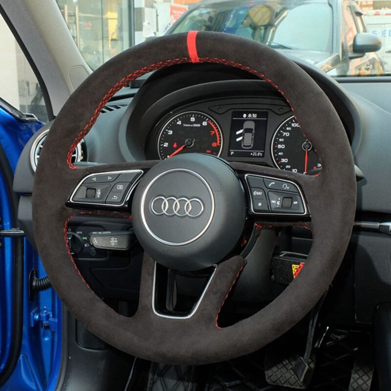 

Замша для Audi A1 (8X) Sportback A3 (8V) A4 (B9) Avant A5 (F5) Q2, оболочка рулевого колеса, аксессуары