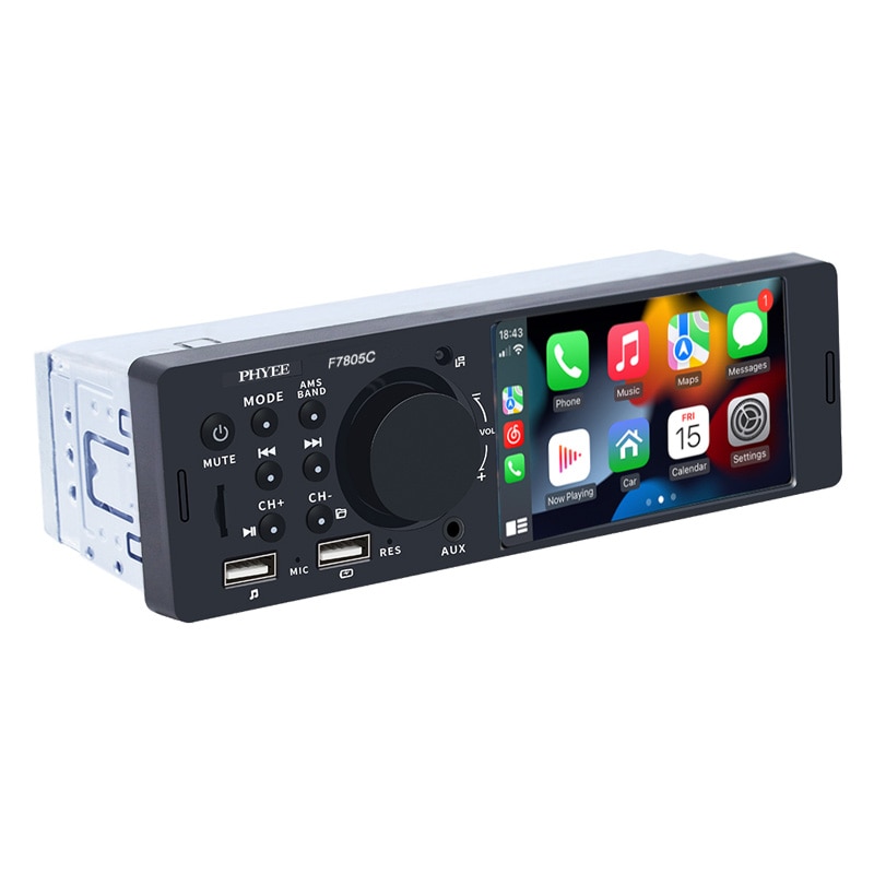 

Автомобильное радио CarPlay 1 Din 4 дюйма, Bluetooth, Android-автомат, MP5-плеер, Handfree A2DP, USB TF Aux-стерео, мультимедийное головное устройство F7805C
