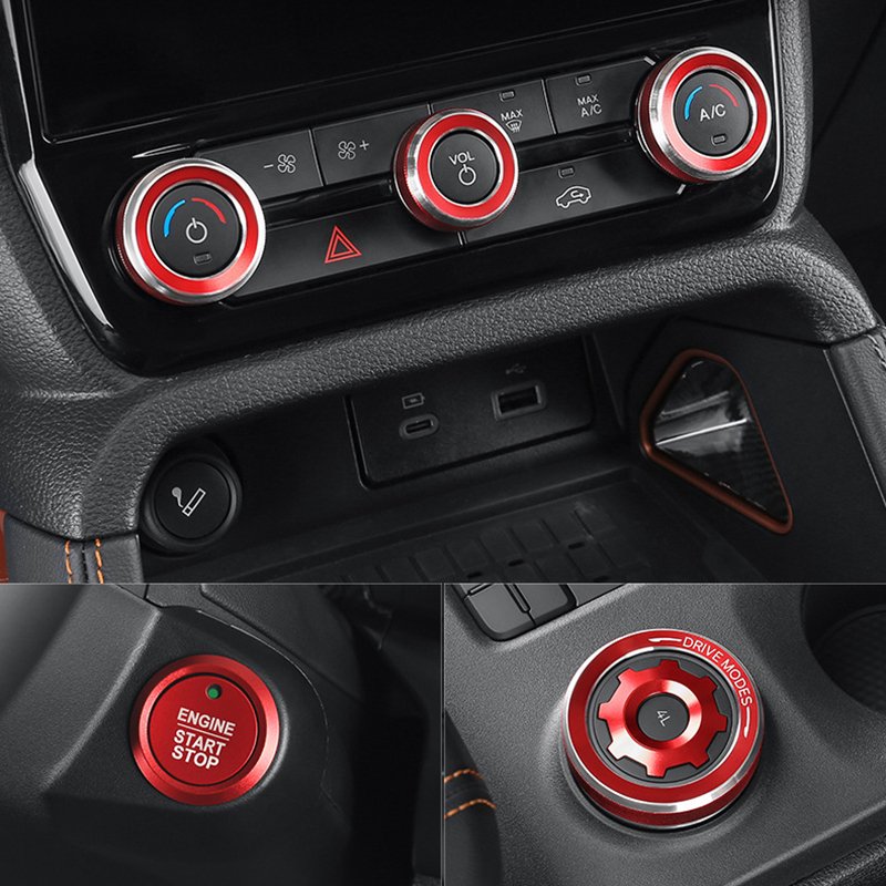 

Для Ford Ranger 2022 2023 2024, внутренняя ручка регулировки громкости кондиционера, запуск двигателя, ручка модели привода, персонализированные декоративные кольца