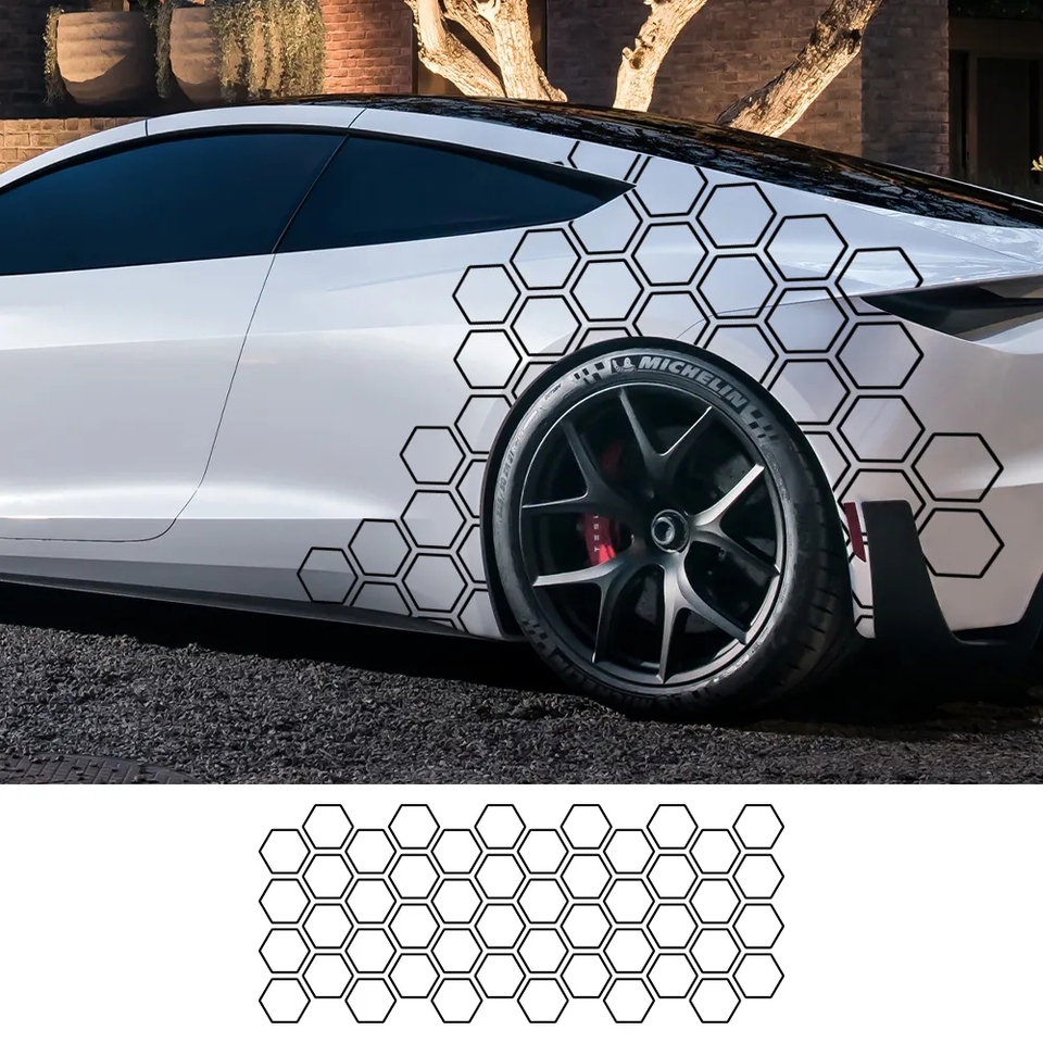 

Крутая сотовая Виниловая наклейка для декора кузова автомобиля, тюнинг, автомобильная наклейка, съемные автомобильные наклейки