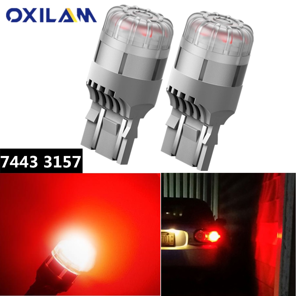 

OXILAM 2 шт. Светодиодные Автомобильные фары 7443 W21/5W WY21W стоп-сигнал для Mazda 3 2 6 CX3 CX5 CX7 3157 580 P27/7W Tali светильник вые сигнальные лампы