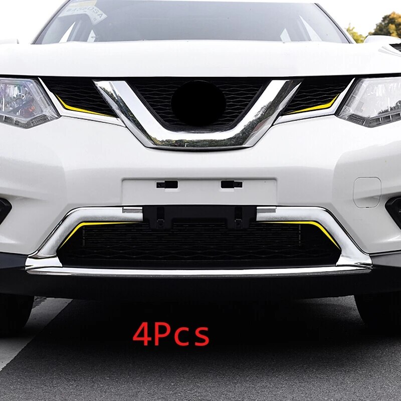 

ABS хром для Nissan X-Trail Rogue T32 2014 2015 2016 бампер Передняя Нижняя решетка гриль воздушная крышка отделка Стайлинг автомобильные аксессуары
