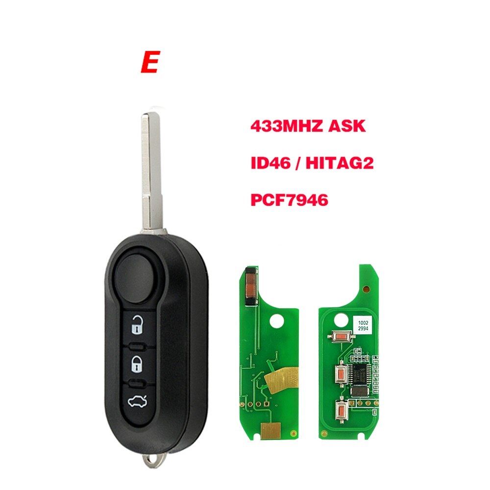 

CN 017002 Дистанционный ключ Marelli Delphi System PCF7946 ID46 чип 433 МГц для FIAT Ducato Bravo 500L Citroen Jumper Peugeot Boxer Doblo