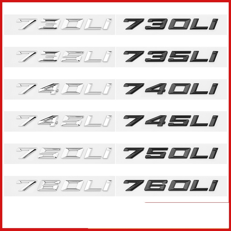 

Новые буквы с цифрами шрифтов 730Li 735Li 740Li 745Li 750Li 760Li Верхняя деталь для 7 серий автомобильных табличек с логотипом