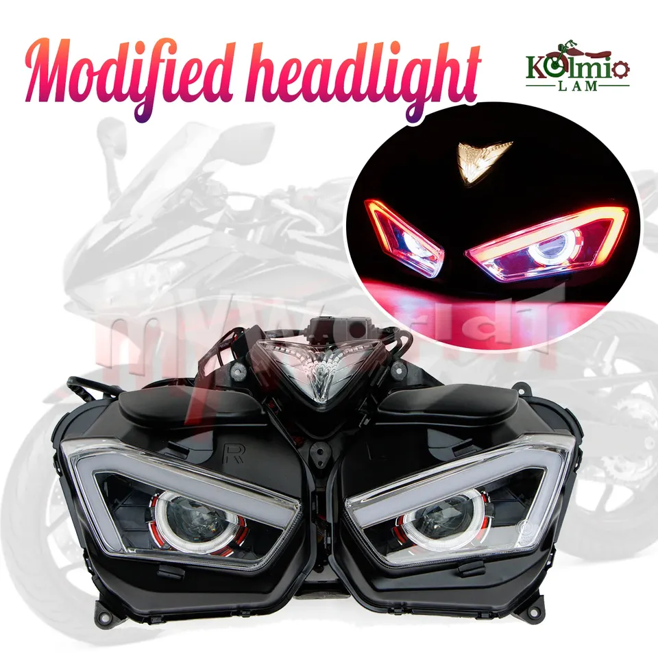 

Подходит для мотоциклов Yamaha YZF R3 R25 2013-2018, передняя фара в сборе, фонарь YZF-R3 YZFR3 YZFR25