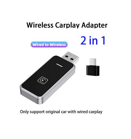 

Беспроводной адаптер Carplay 2025 2 в 1, Android Auto для Volvo Benz Audi Kia Hyundai VW Mazda Cadillac MG Peugeot Проводной CarPlay Car