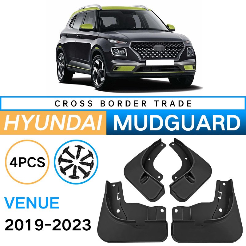 

4 брызговики для Hyundai Venue QX 2019 2020 2021 2022 2023, брызговики на крыло, передние и задние брызговики, автомобильные аксессуары