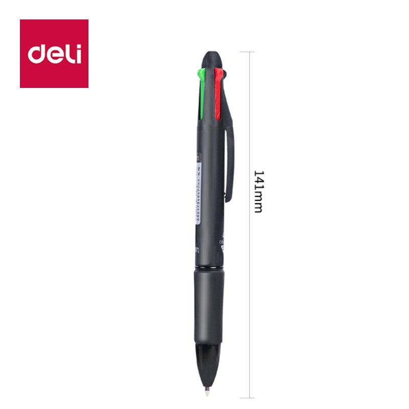 

Шариковые ручки Deli 4-в-1 синие, черные, красные, зеленые