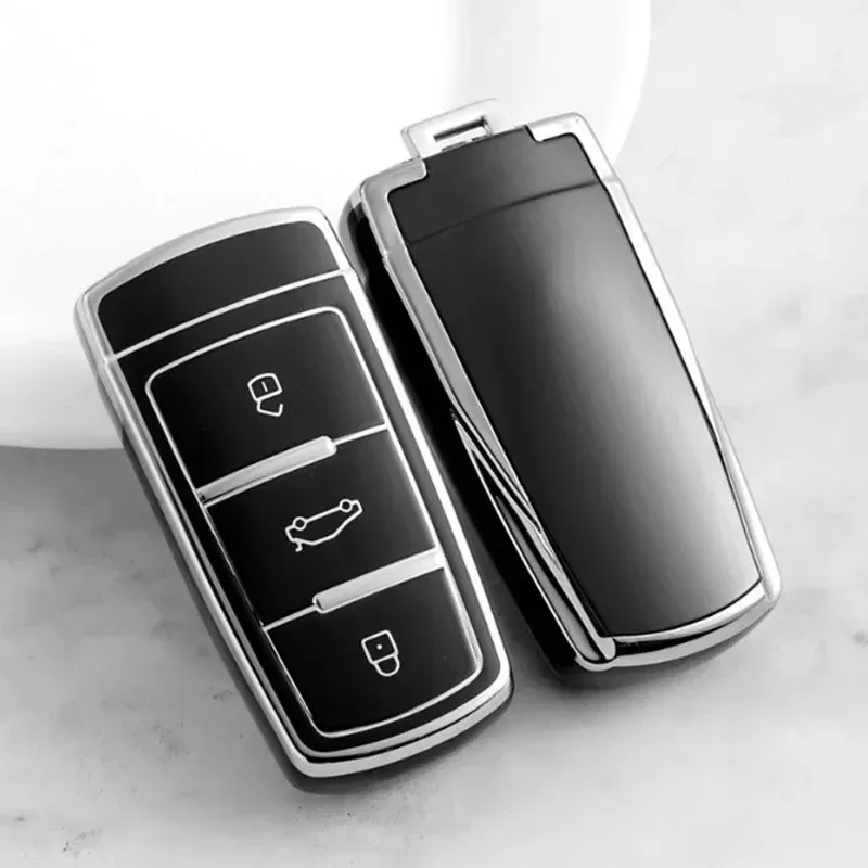 

Для Volkswagen VW CC Passat B6 B7 3C чехол для ключа с дистанционным управлением, защитная пленка для брелока, аксессуары для интерьера