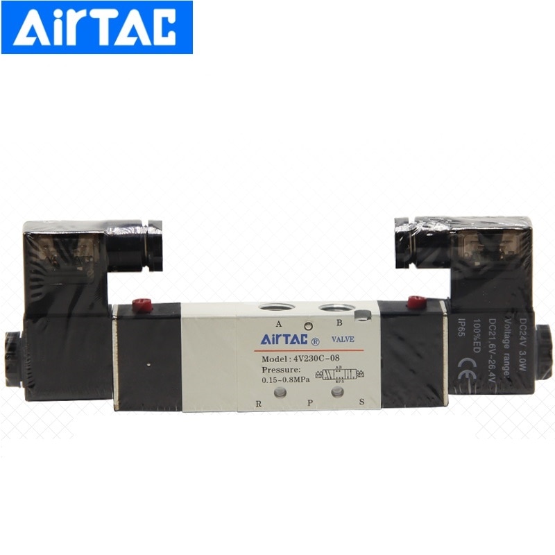

Airtac 4V220 серия 5/2 регулятор электромагнитного клапана 4V220-08 4V220-06