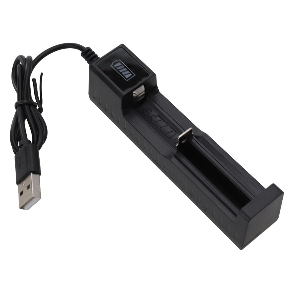 

18650 Зарядное устройство, 1 слот, USB-адаптер для зарядного устройства, светодиодное умное зарядное устройство для литий-ионных аккумуляторов 16340 14500